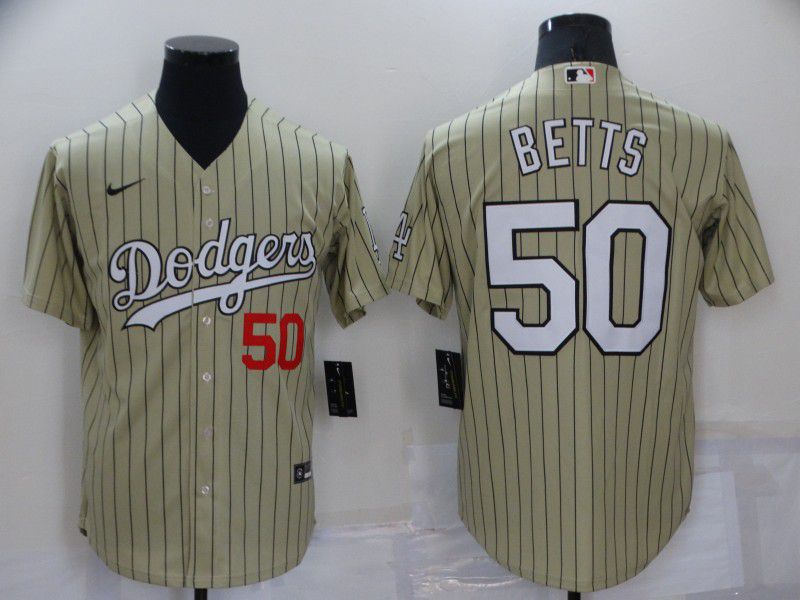 Men Los Angeles Dodgers #50 Betts green Stripe Game Nike 2022 MLB Jersey->los angeles dodgers->MLB Jersey